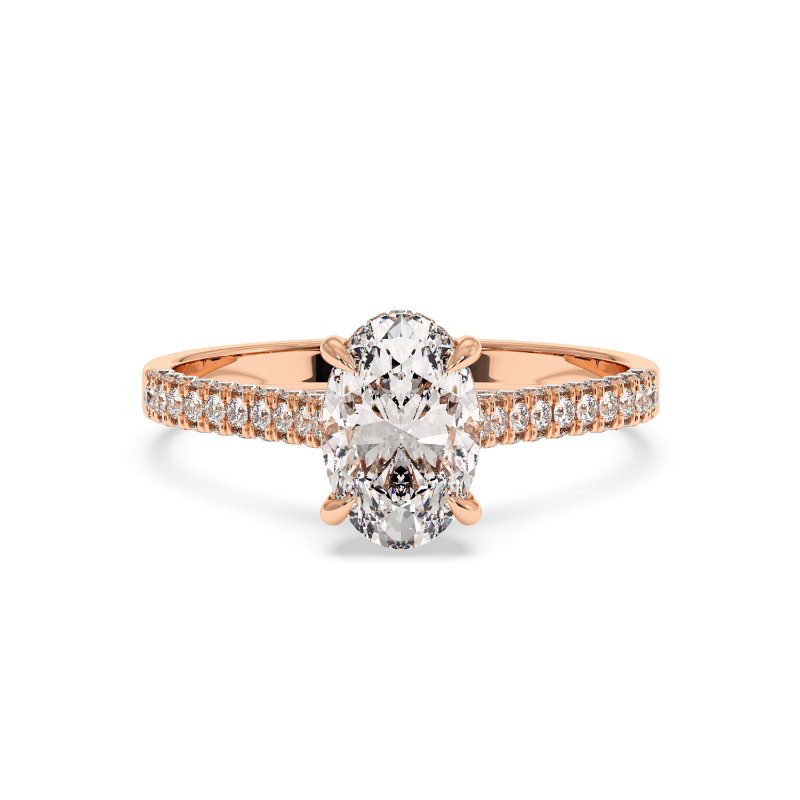 18K Rose Gold Thea Engagement Ring