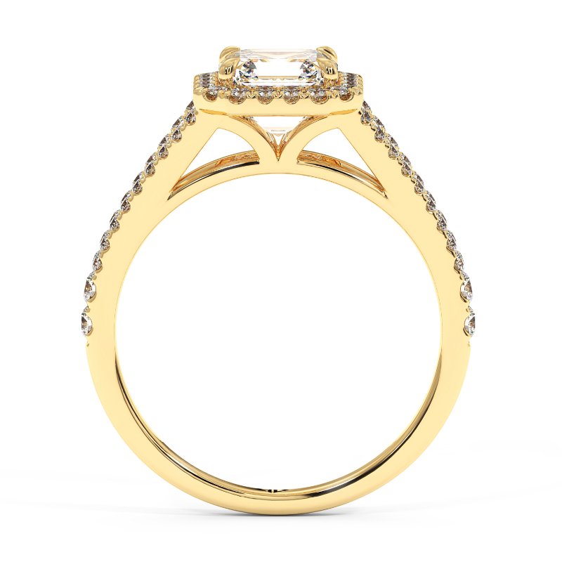 18K Yellow Gold Odessa Halo Engagement Ring
