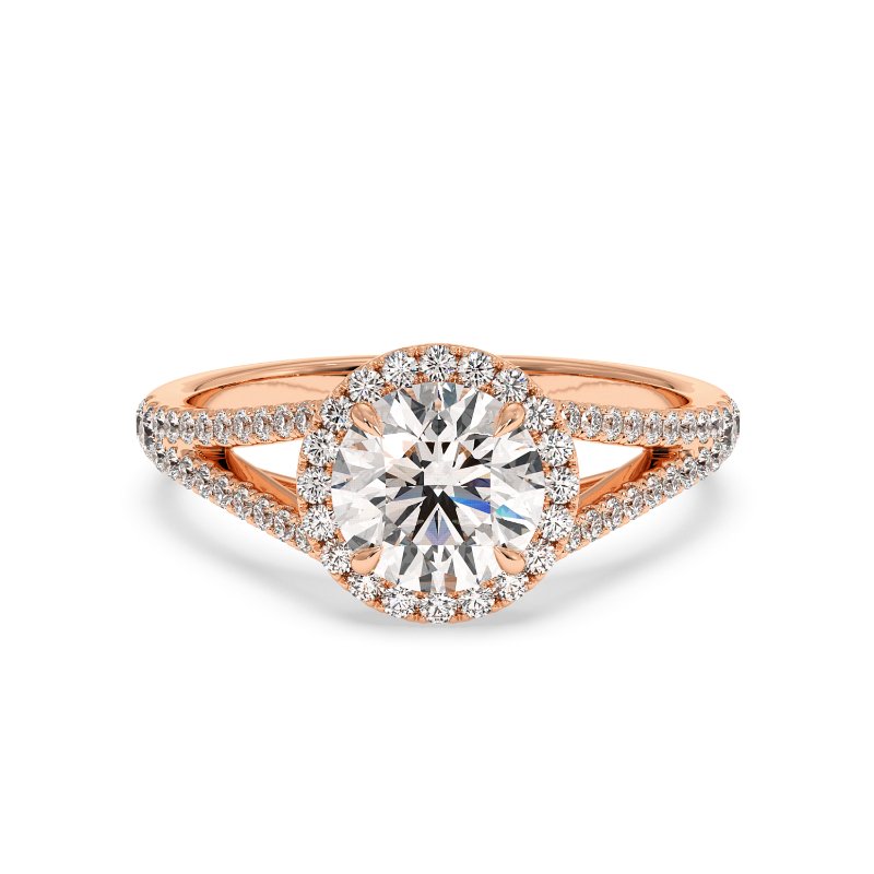 18K White Gold Odessa Halo Engagement Ring