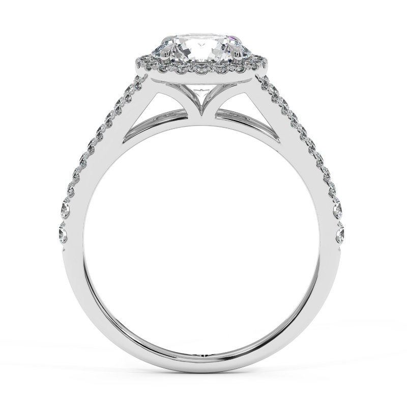 18K White Gold Odessa Halo Engagement Ring