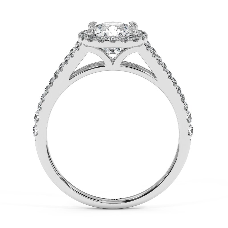Platinum Odessa Halo Engagement Ring