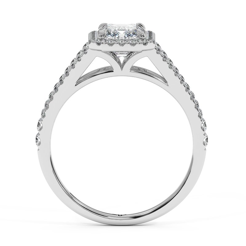 Platinum Odessa Halo Engagement Ring