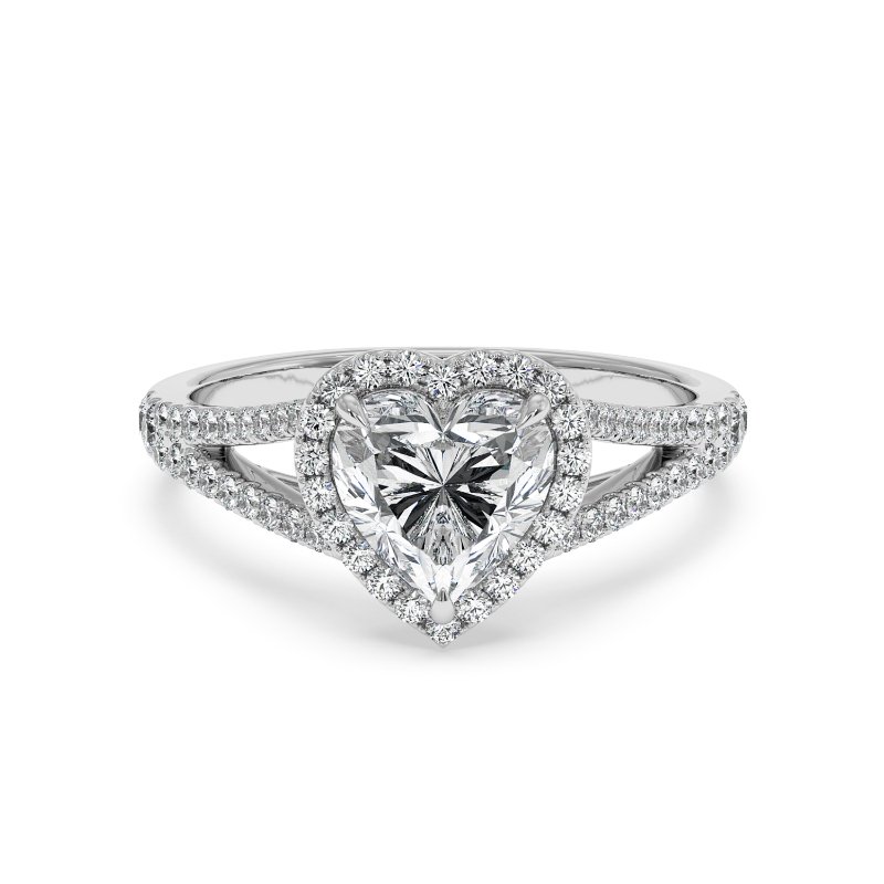 18K White Gold Odessa Halo Engagement Ring
