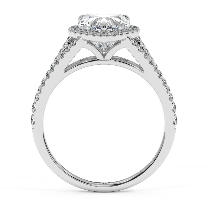 18K White Gold Odessa Halo Engagement Ring