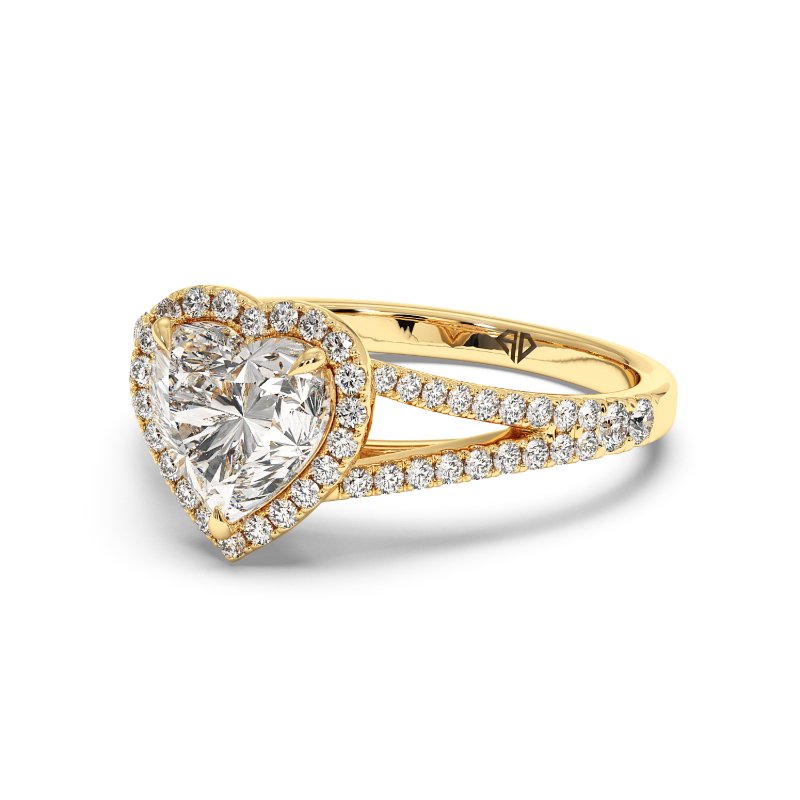 18K Yellow Gold Odessa Halo Engagement Ring