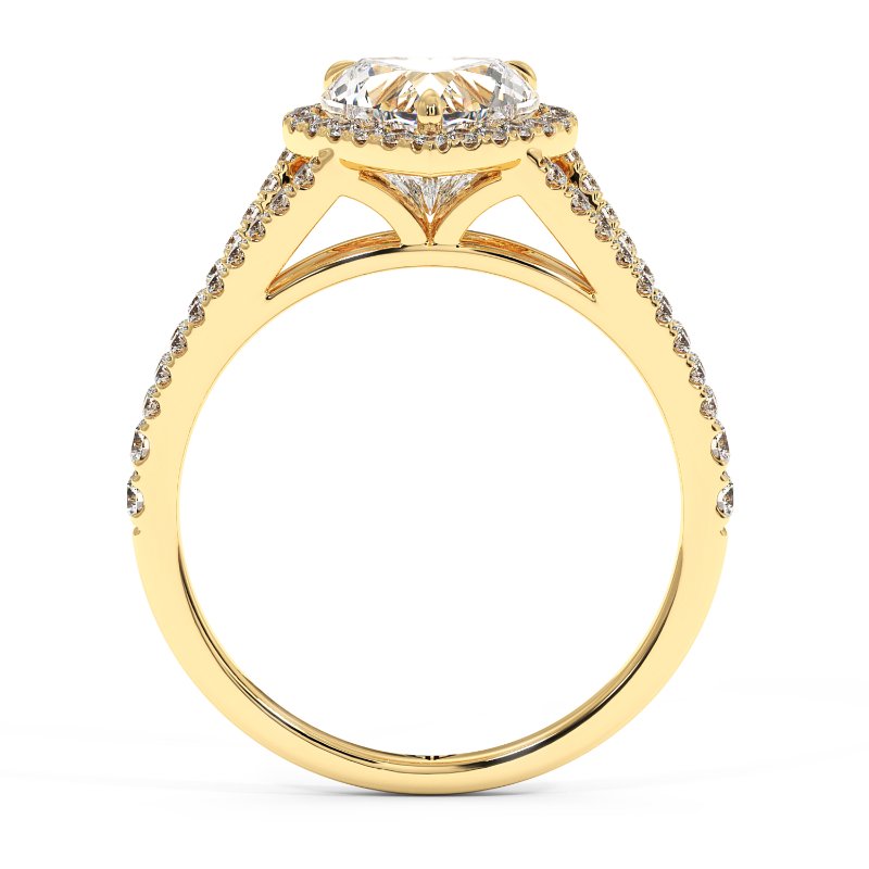 18K Yellow Gold Odessa Halo Engagement Ring