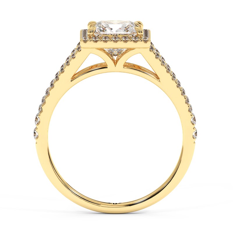 18K Yellow Gold Odessa Halo Engagement Ring