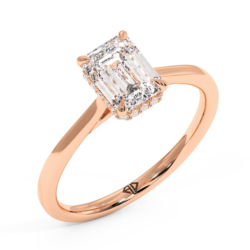 18K Rose Gold Aaliyah Engagement Ring