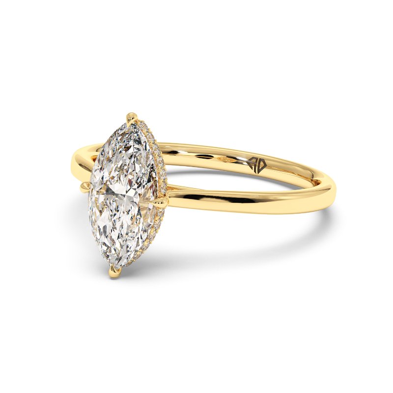 18K Yellow Gold Aaliyah Engagement Ring