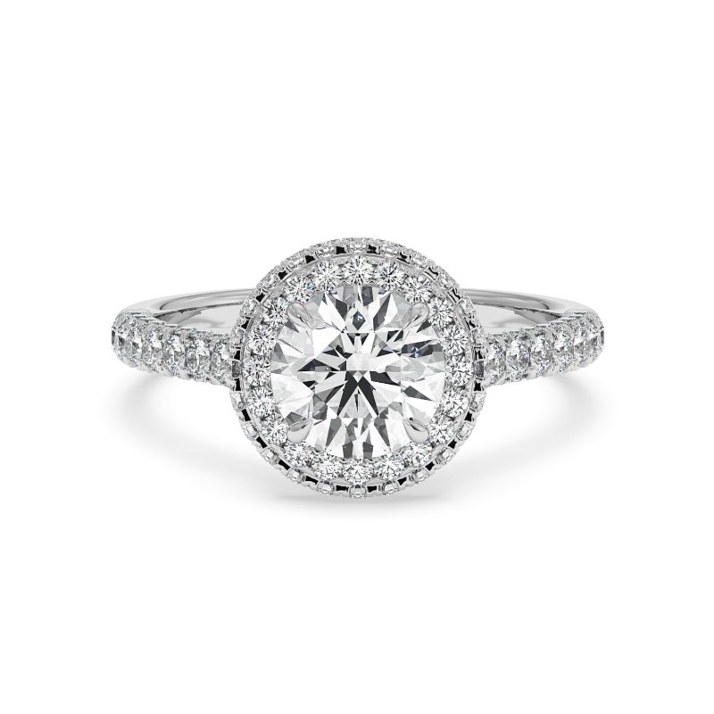 18K White Gold Lavinia Halo Engagement Ring