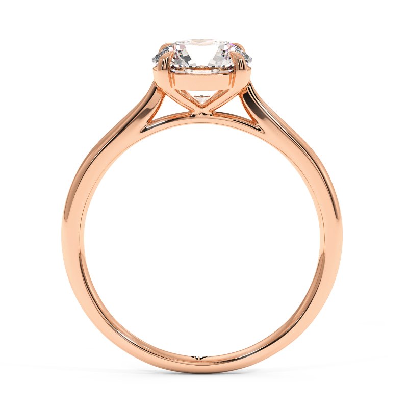 18K Rose Gold Adeline Diamond Solitaire Engagement Ring
