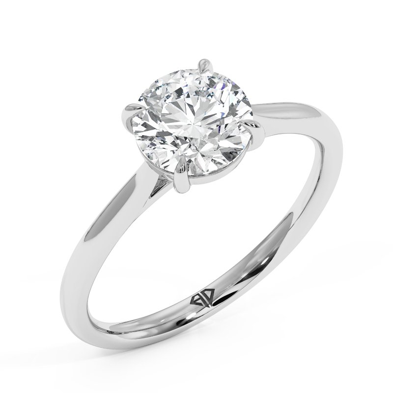 18K White Gold Adeline Diamond Solitaire Engagement Ring