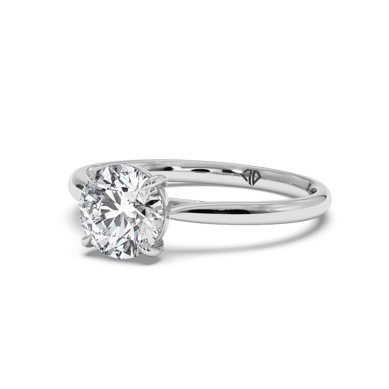 18K White Gold Adeline Diamond Solitaire Engagement Ring