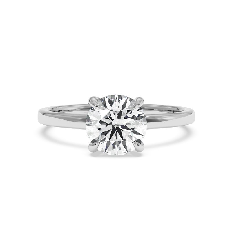 18K White Gold Yasmine Diamond Solitaire Engagement Ring
