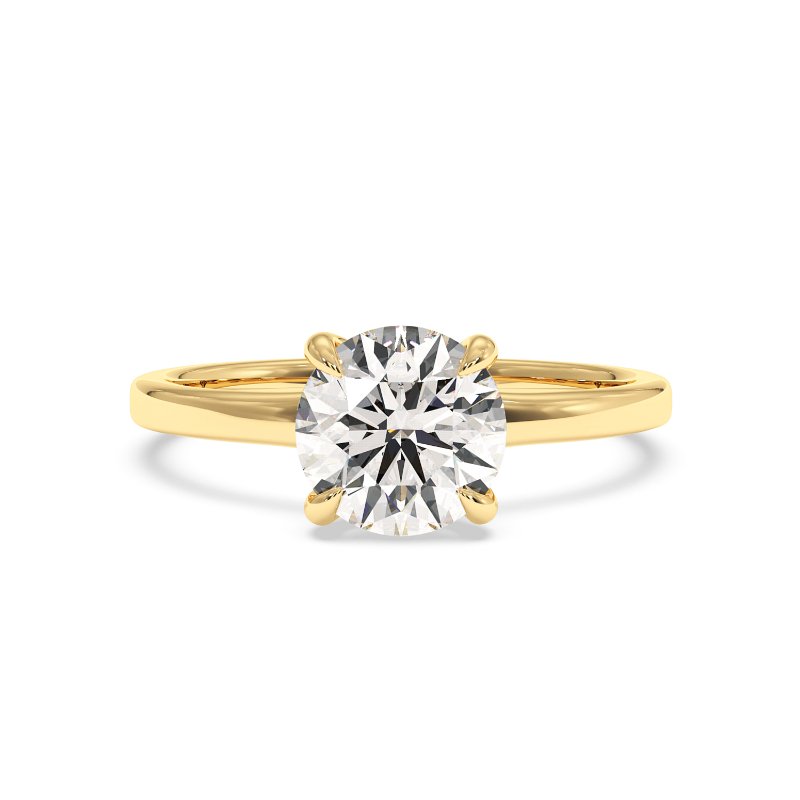 18K White Gold Yasmine Diamond Solitaire Engagement Ring