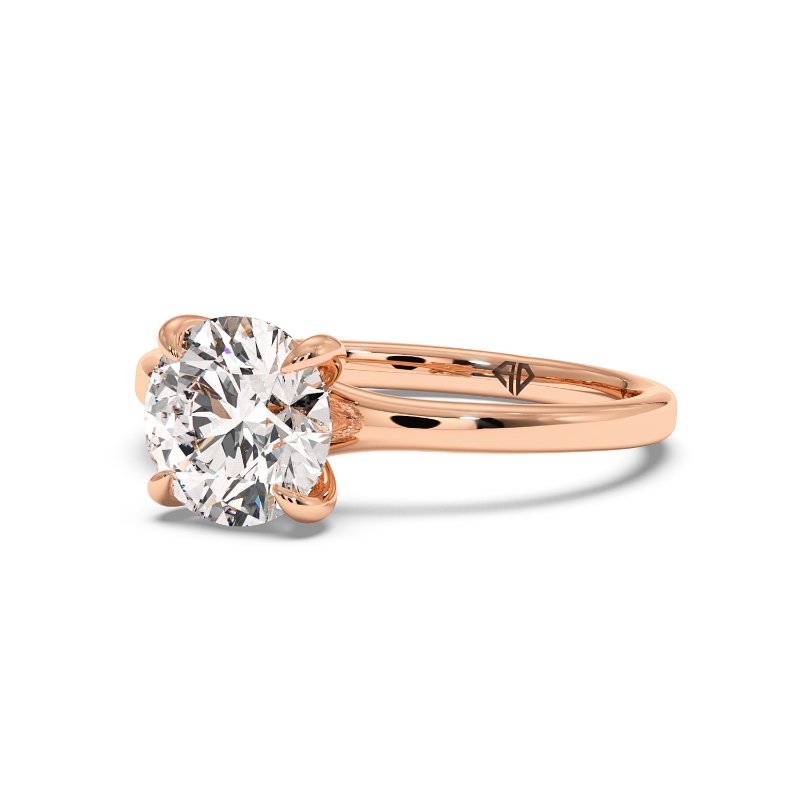18K Rose Gold Yasmine Diamond Solitaire Engagement Ring