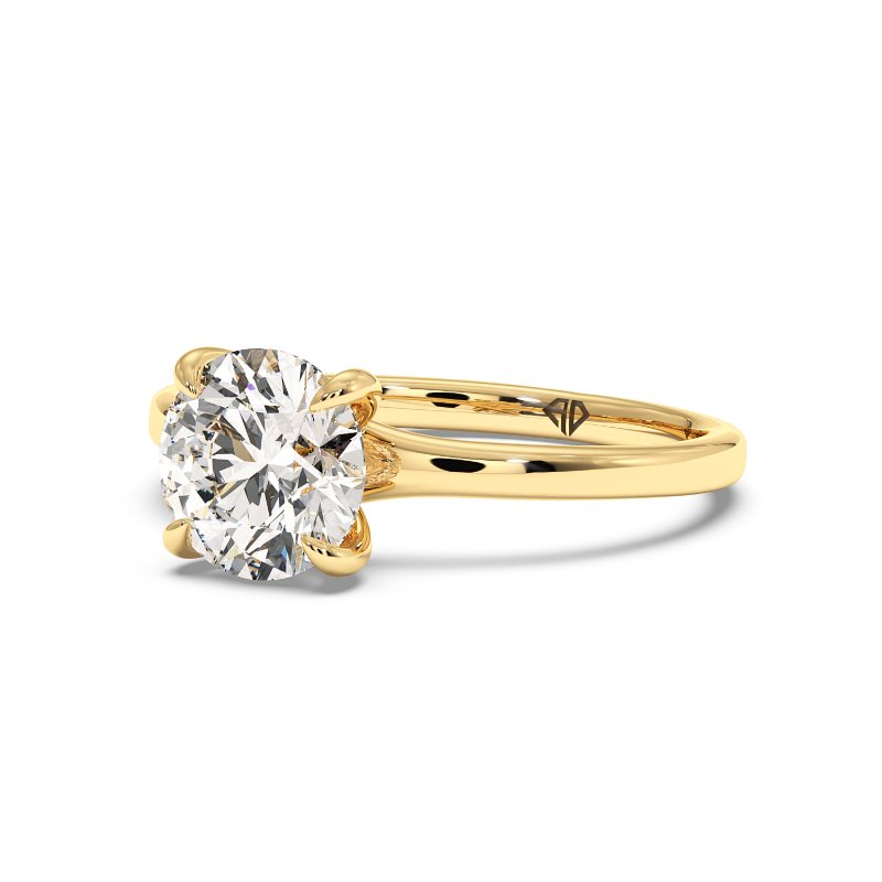 18K Yellow Gold Yasmine Diamond Solitaire Engagement Ring