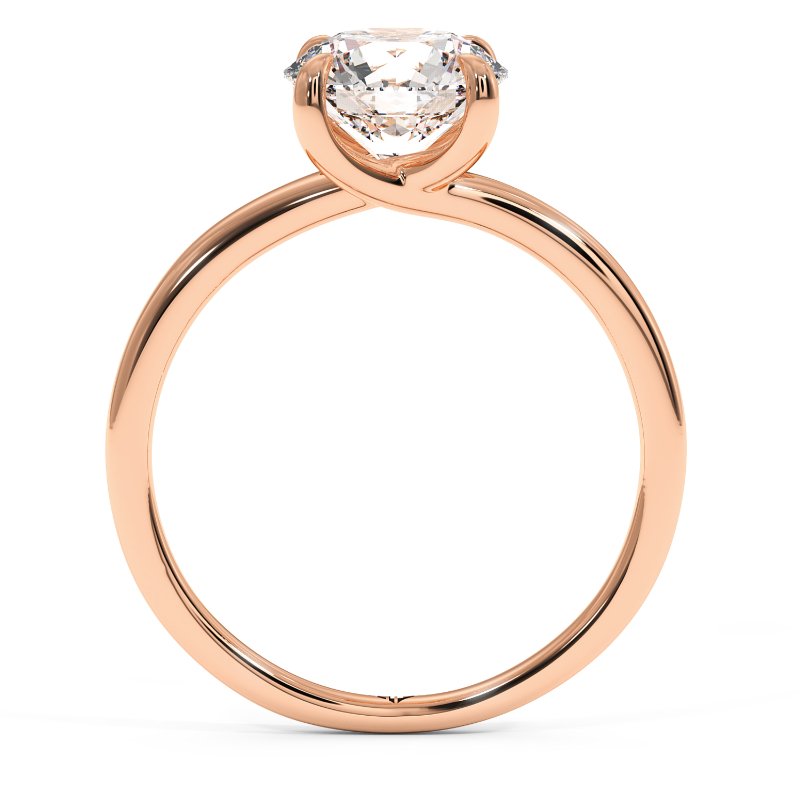 18K Rose Gold Yasmine Diamond Solitaire Engagement Ring