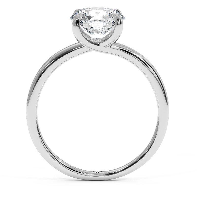 18K White Gold Yasmine Diamond Solitaire Engagement Ring