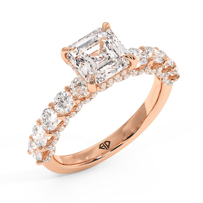 18K Rose Gold Elara Engagement Ring