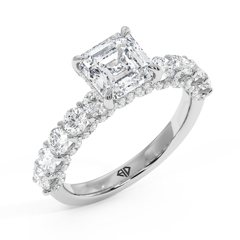 18K White Gold Elara Engagement Ring