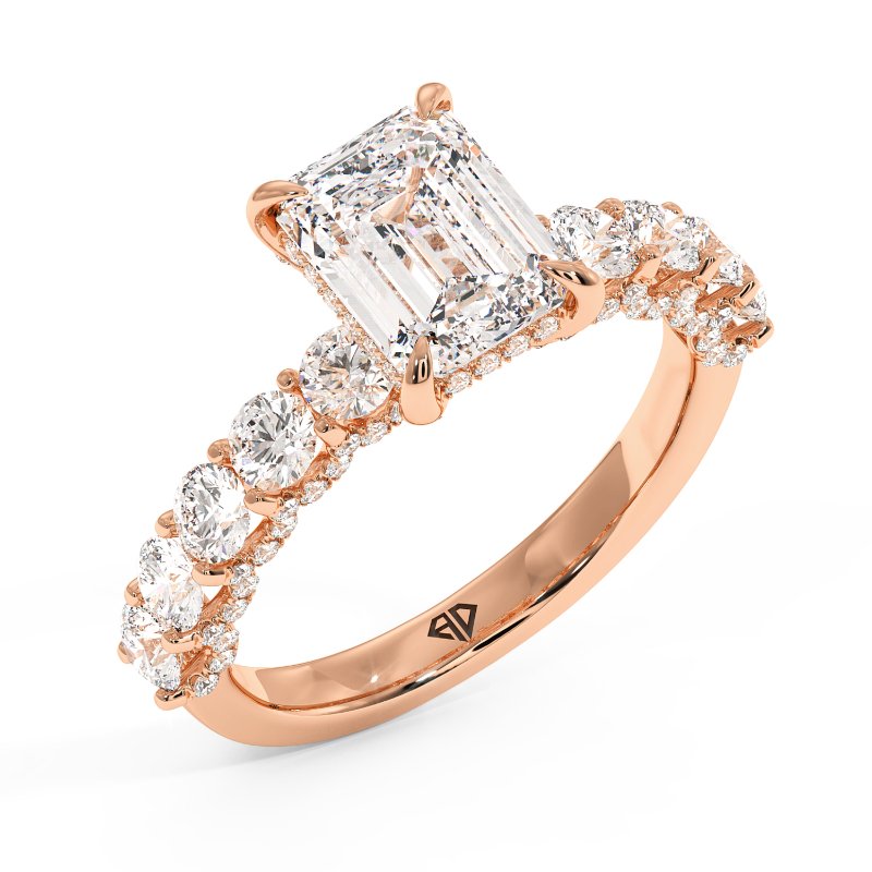 18K Rose Gold Elara Engagement Ring