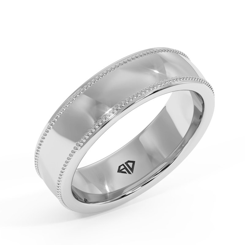 9K White Gold Uriah Wedding Band