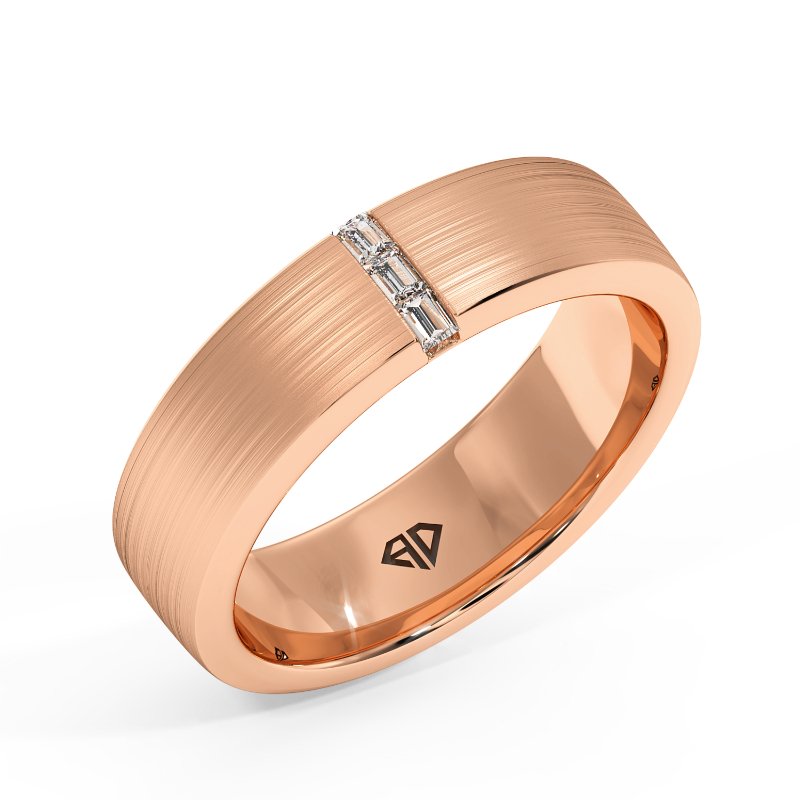 18K Rose Gold Cleon Diamond Wedding Band