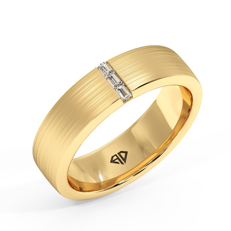 18K Yellow Gold Cleon Diamond Wedding Band