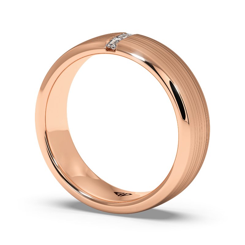 18K Rose Gold Cleon Diamond Wedding Band