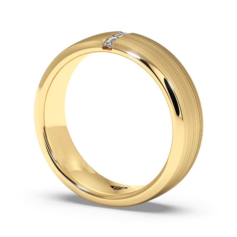 18K Yellow Gold Cleon Diamond Wedding Band