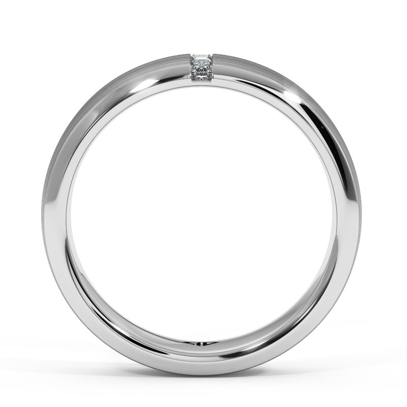 9K White Gold Cleon Diamond Wedding Band