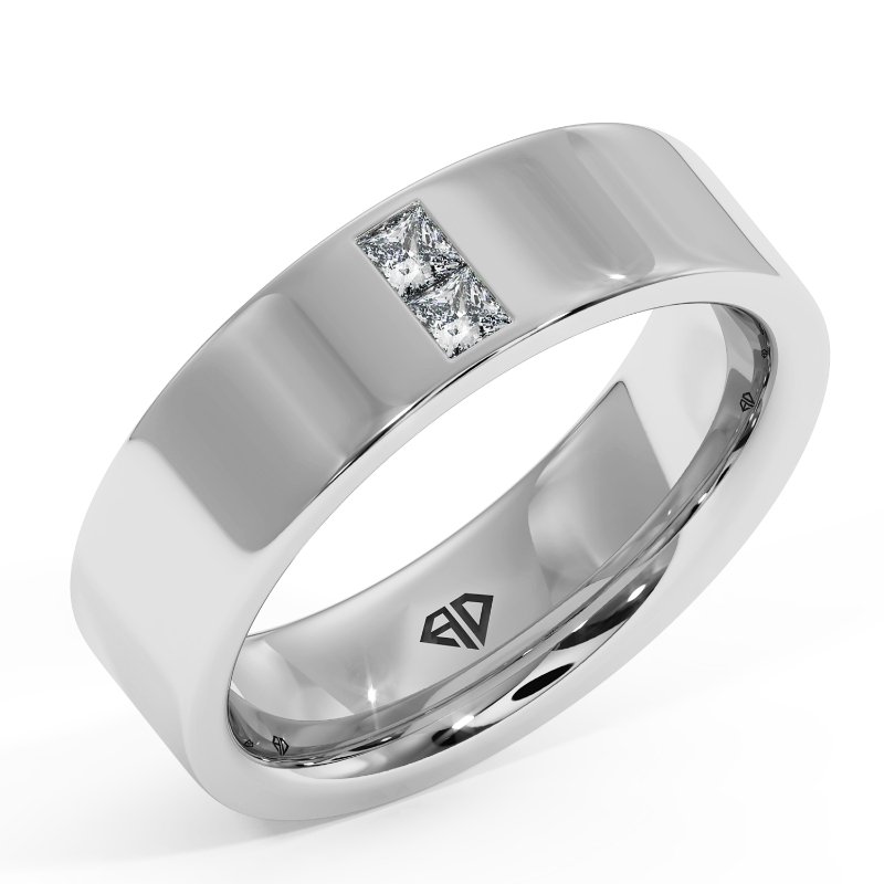 9K White Gold Ayan Diamond Wedding Band