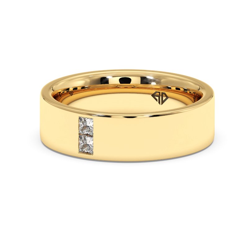 9K Yellow Gold Ayan Diamond Wedding Band