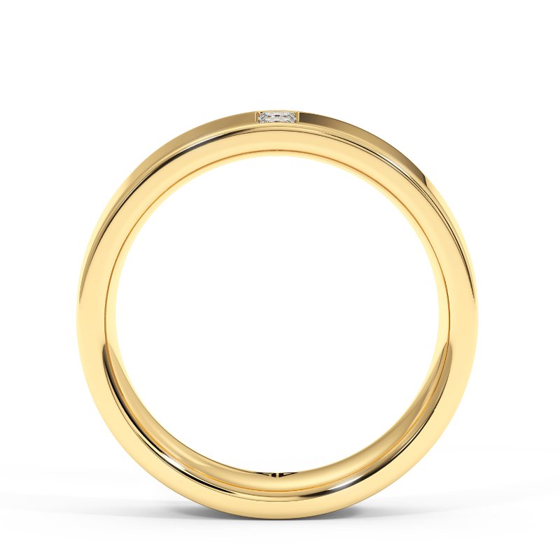 9K Yellow Gold Ayan Diamond Wedding Band