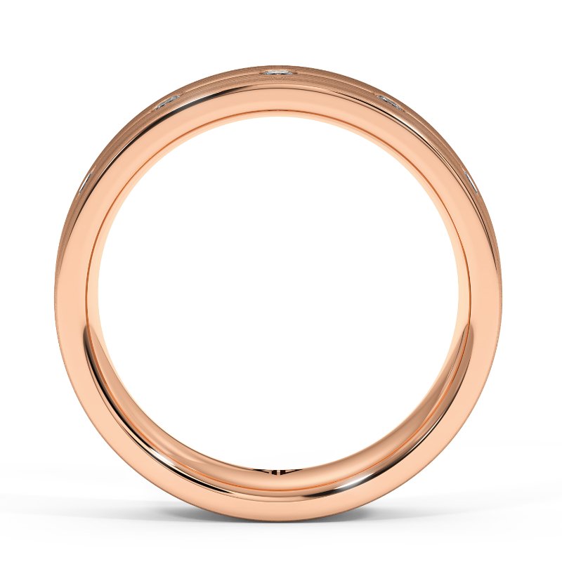 18K Rose Gold Zakariyah Diamond Wedding Band