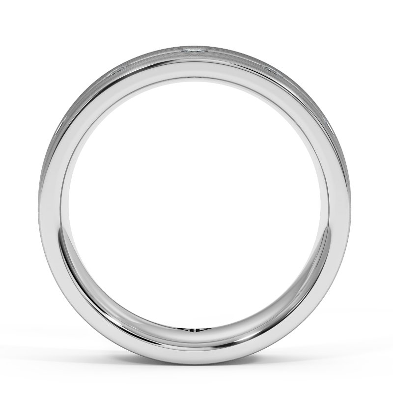 18K White Gold Zakariyah Diamond Wedding Band