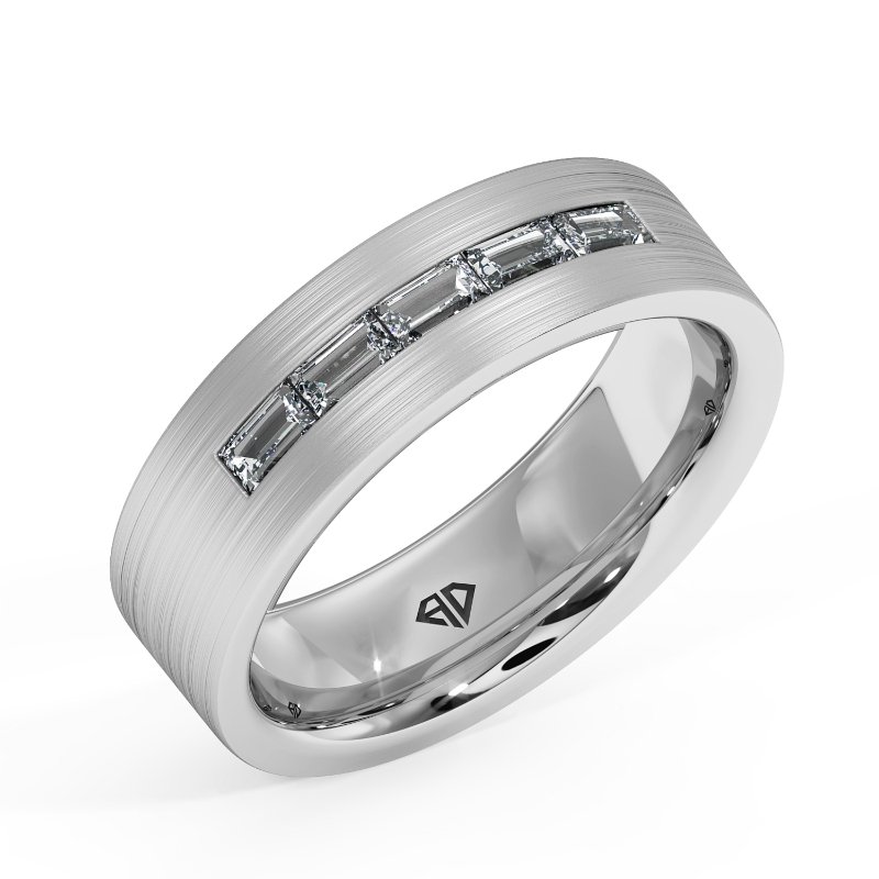 Platinum Lyle Diamond Wedding Band