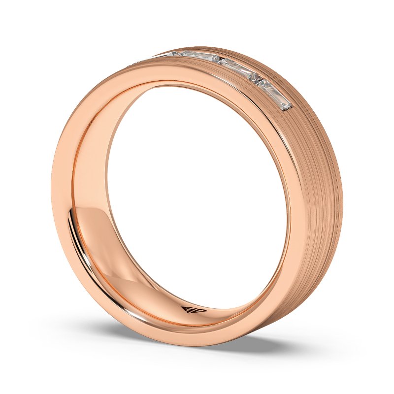 9K Rose Gold Lyle Diamond Wedding Band