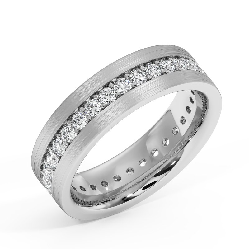 Platinum Sebastian Diamond Wedding Band