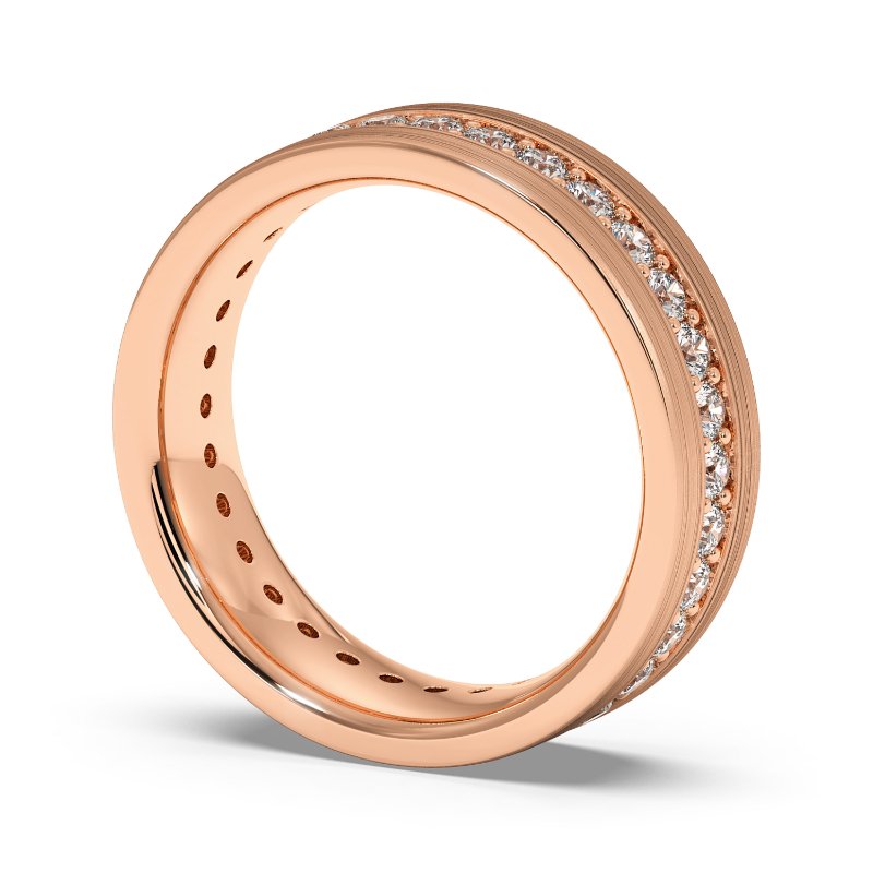 18K Rose Gold Sebastian Diamond Wedding Band