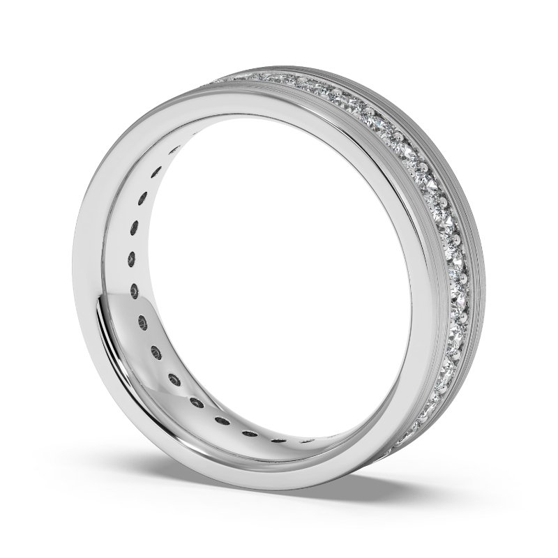 Platinum Sebastian Diamond Wedding Band