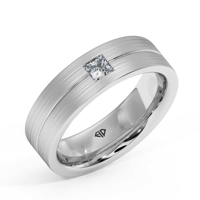 Platinum Clarence Diamond Wedding Band