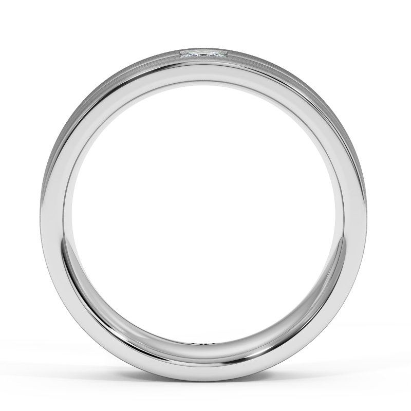 Platinum Clarence Diamond Wedding Band