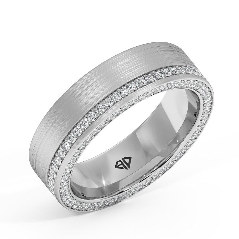 18K White Gold Theo Diamond Wedding Band