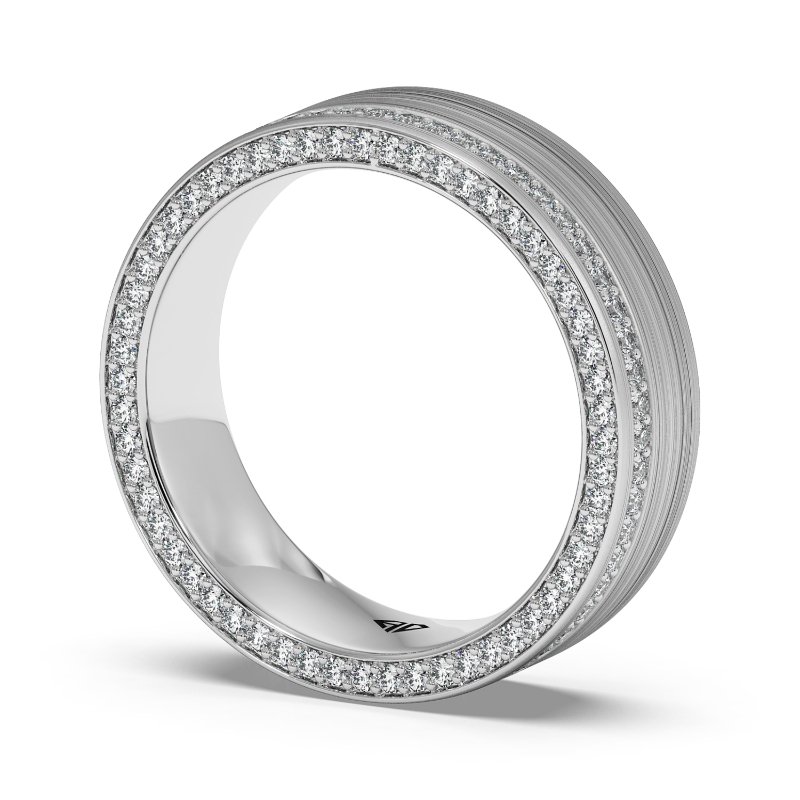 18K White Gold Theo Diamond Wedding Band