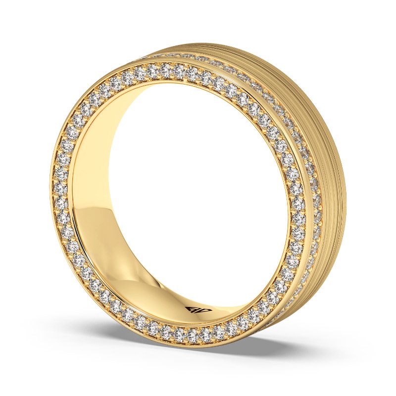 18K Yellow Gold Theo Diamond Wedding Band