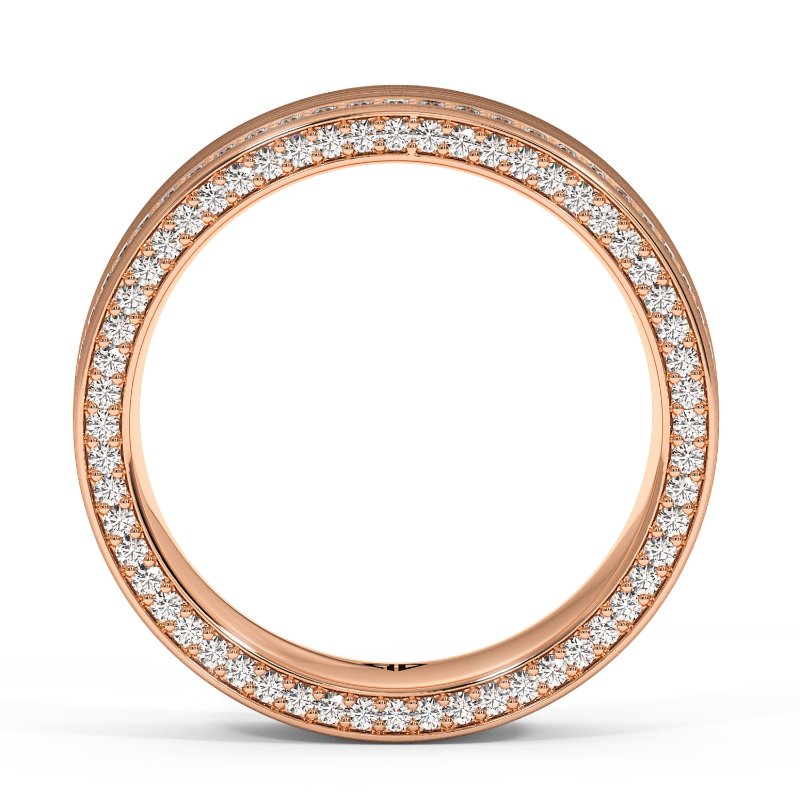 9K Rose Gold Theo Diamond Wedding Band
