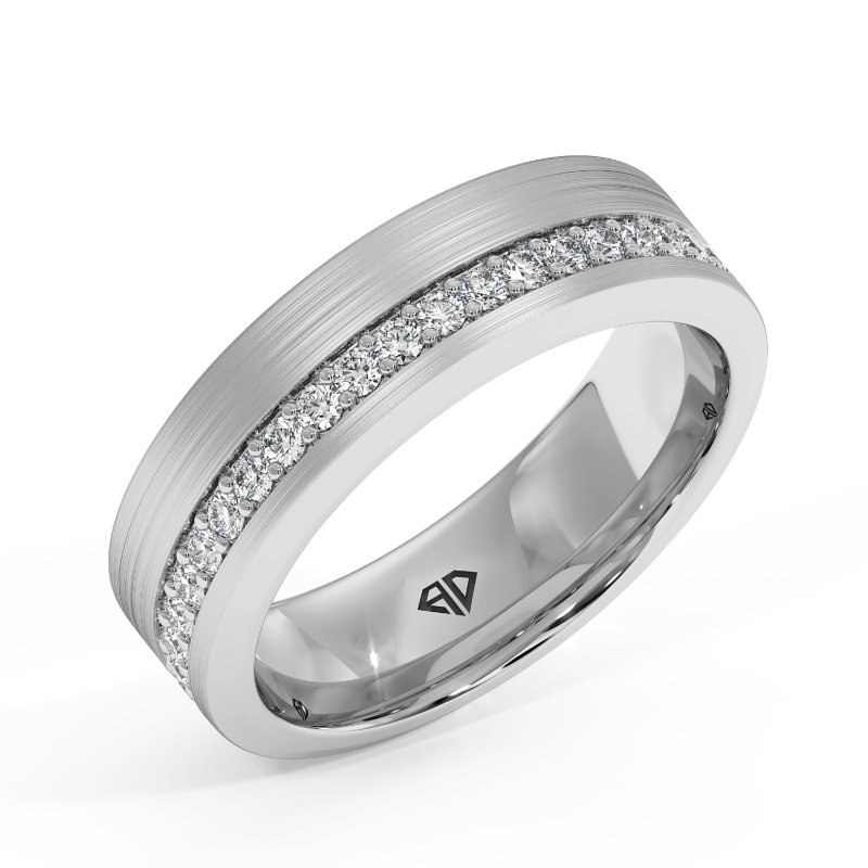 Platinum Zain Diamond Wedding Band