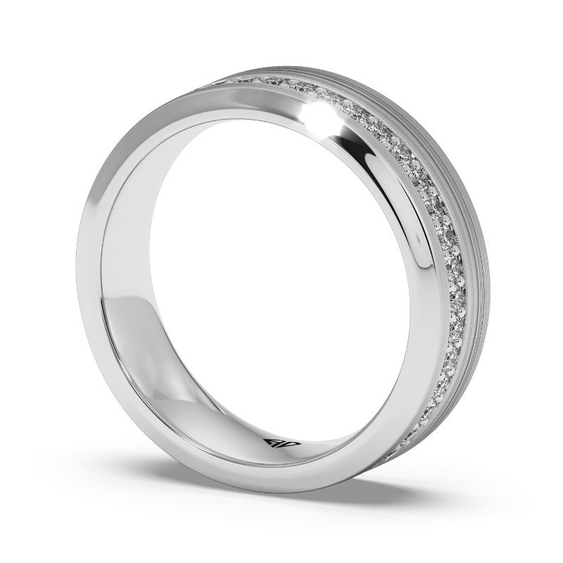 Platinum Zain Diamond Wedding Band